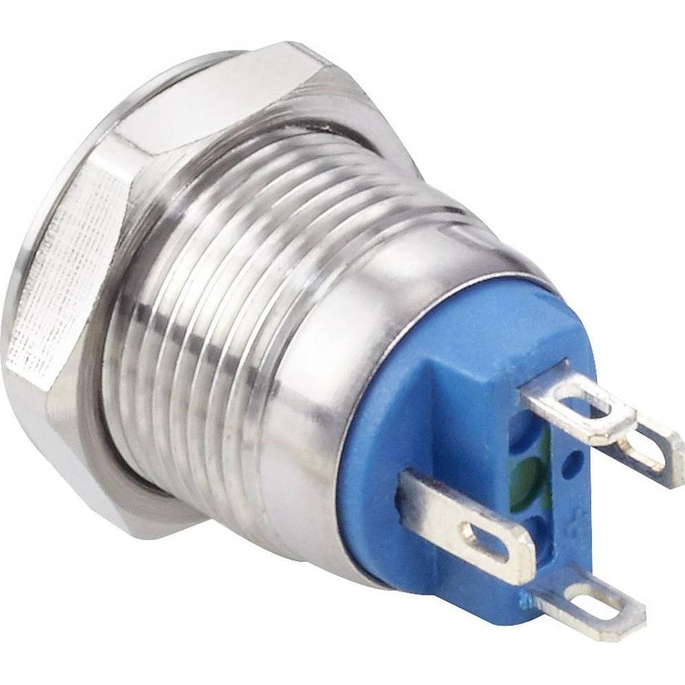 Thumbnail - Tru Components TC-7494660 TC-GQ12-AF-10E/J/B/12V/S Vandalismusgeschützter Drucks, Taster + Schalter, Silber