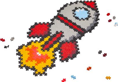 Produktbild Plus-Plus 500 Kreativ Bausteine Puzzle Rakete (500 Teile)