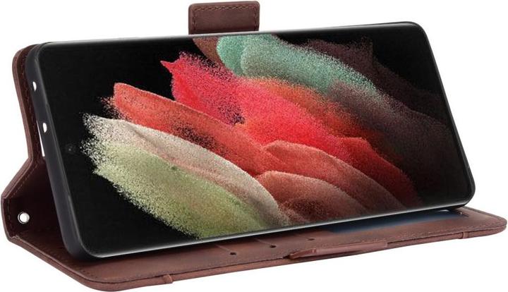 Immagine prodotto Cover-Discount Galaxy S21 Ultra - Custodia con molti slot per carte di credito marrone (Samsung Galaxy S21 Ultra)