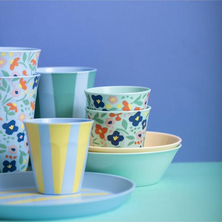 Produktbild Koziol Trinkbecher Nora S Stripes 150 ml, 1 Stück, Sweet Blue (0.15 l, 1 x)