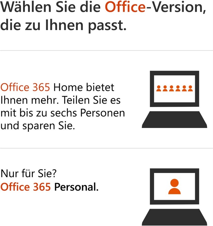 Actual product image Microsoft Office 365 Personal German (1 User, 12 months)