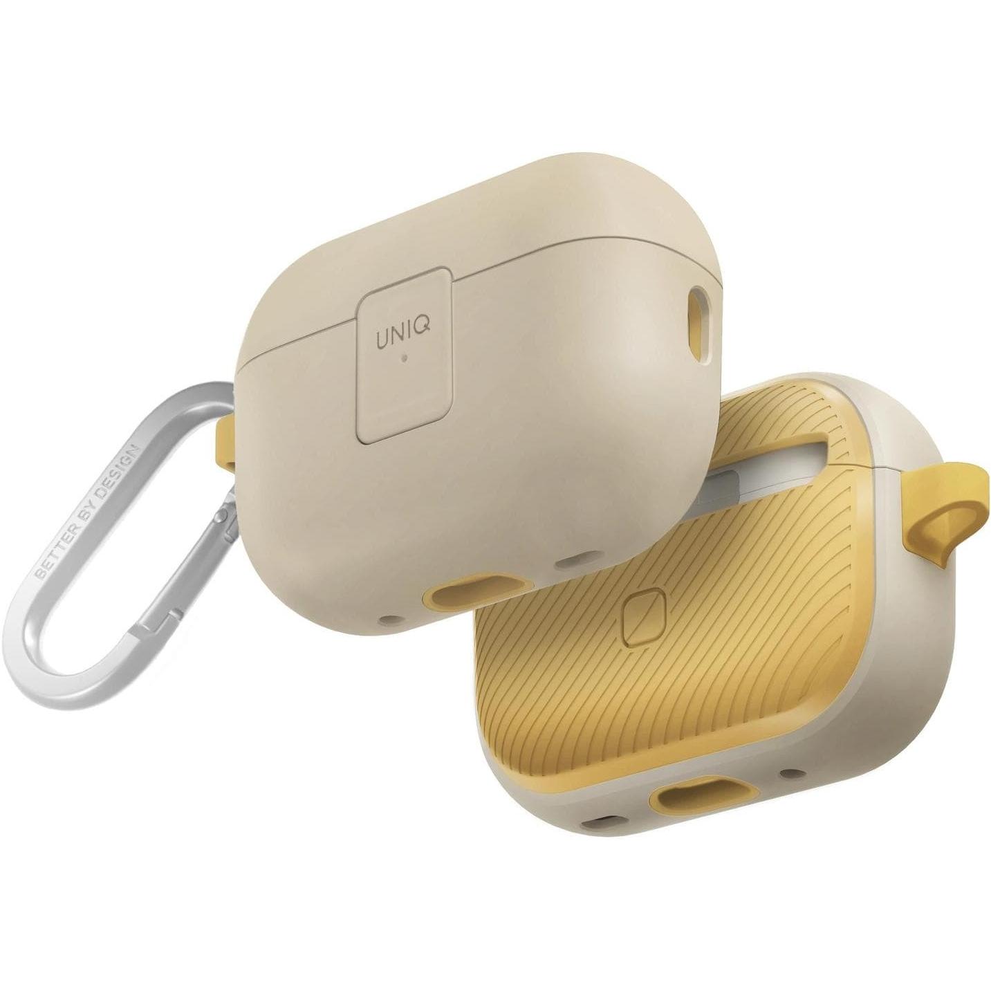 Uniq etui Clyde Lock Case AirPods Pro 2 (2022/2023) beżowo-żółty/ivory-canary yellow (Kopfhörer Tasche), Kopfhörertasche...
