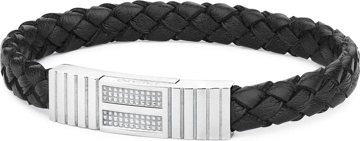 Immagine prodotto Sagapo S'Agapµ - Bracciale da uomo in pelle con cristalli Legacy SLC14 - Lunghezza: 21 cm (21 cm, Cuoio)