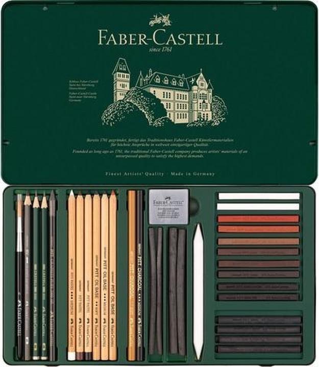 Produktbild Faber-Castell Kohlestift Pitt Monochrome Set (33 x)