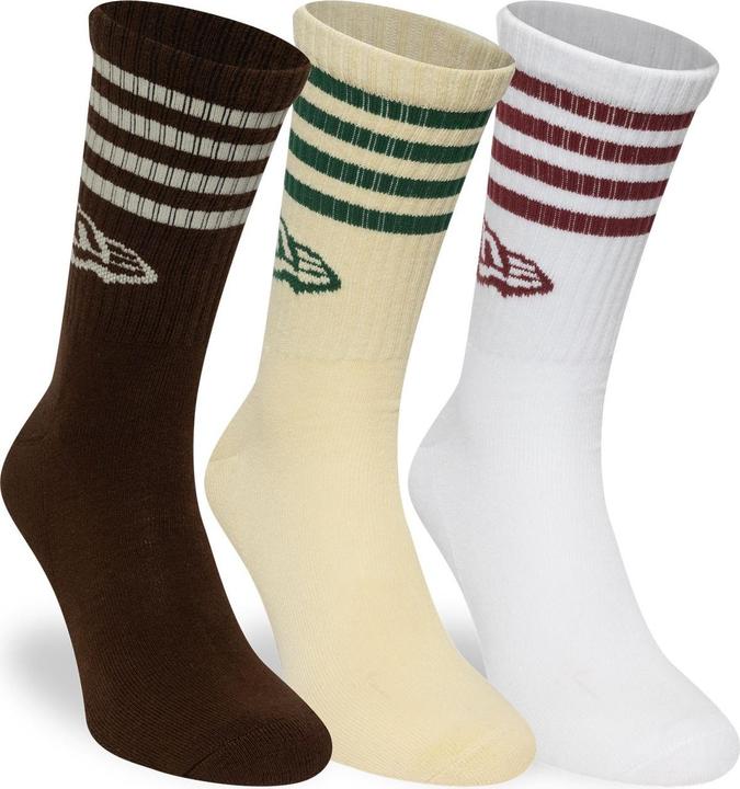 Actual product image New Era Unisex Socken - STRIPE CREW 3-pack multi - 39-42 (pack of 3, 39 - 42)