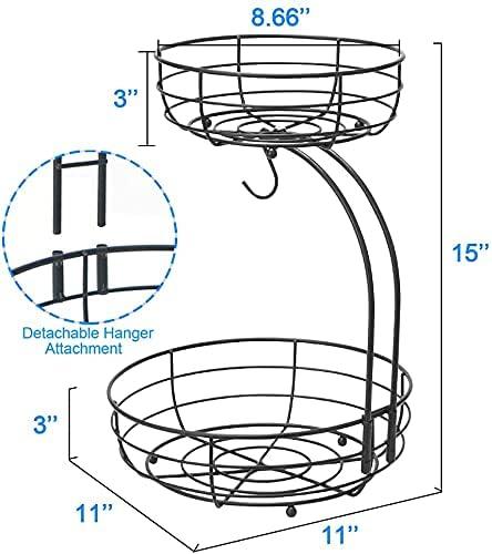 Produktbild Fuleadture 2-stöckiger Obstkorb mit Bananenhalter