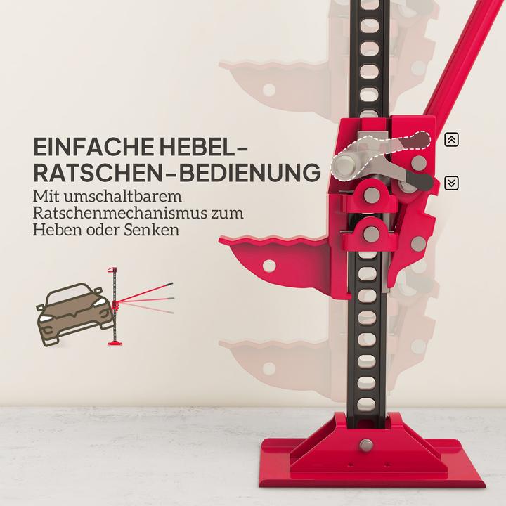 Produktbild Homcom Wagenheber Stahl Rot