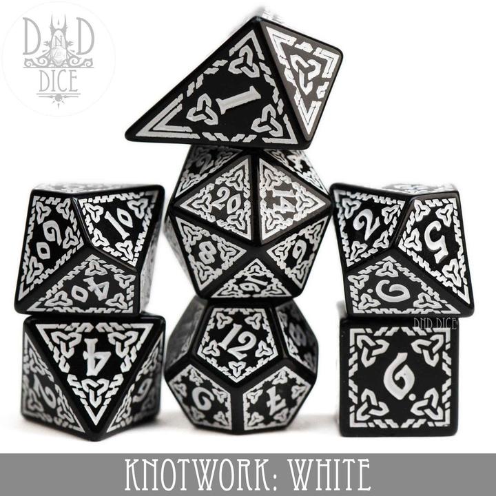 Actual product image DnD Dice Knotwork: White Dice Set
