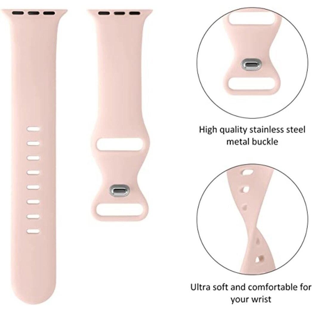 Thumbnail - Strap-it Armband (Silikon, Apple Watch), Uhrenarmband, Rosa