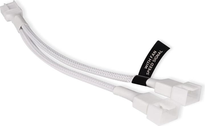 Produktbild Alphacool LK Y-Splitter 4-Pin auf 2x 4-Pin PWM 15cm wei?? (1 x)