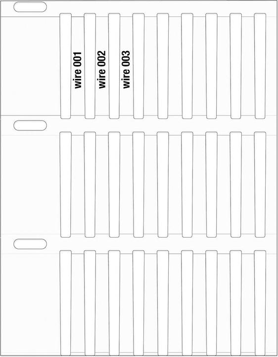 Actual product image Brady THTRDS-30x4,4-7696, sturdy Durasleeve(R) wire marker inserts, vinyl, white, 30.00 x 4.40 (8.42 cm)