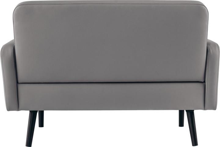 Actual product image Paperflow 2-seater sofa LISBOA grey black imitation leather (2 person sofa)