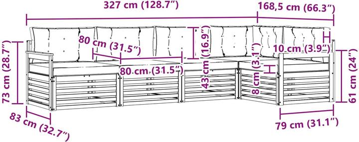 Produktbild vidaXL Outdoor-Sofa