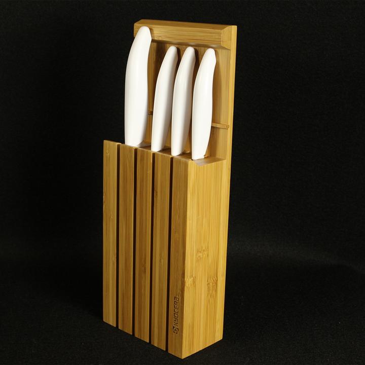 Produktbild Kyocera Bamboo Knife Block + WHWH Set
