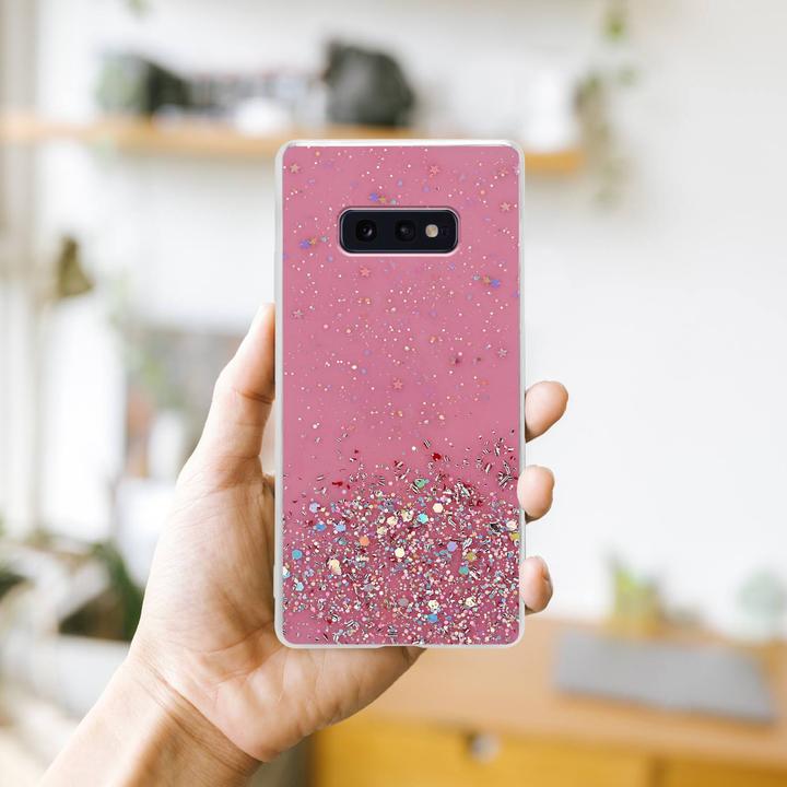 Actual product image Cadorabo TPU cover sparkling glitter (Samsung Galaxy S10e)