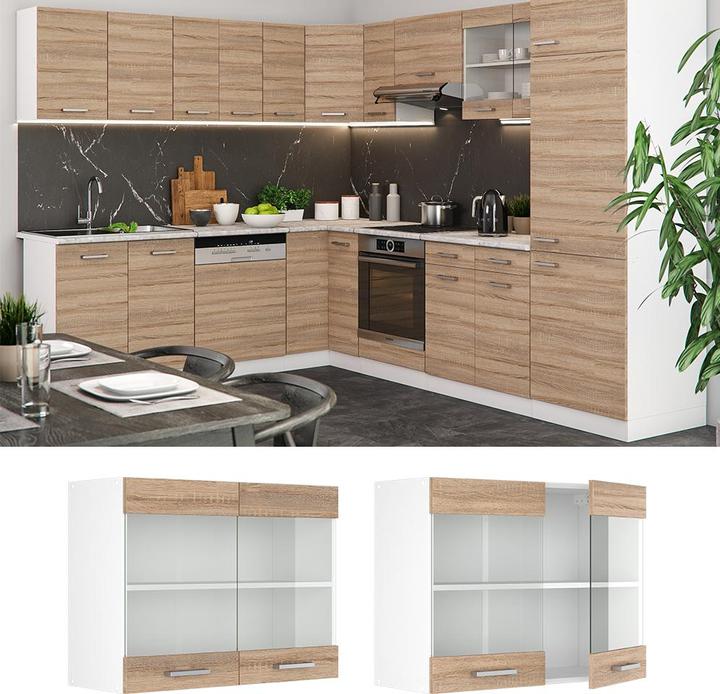 Produktbild Vicco Küchenglasschrank R-Line (80 x 31 x 60 cm)