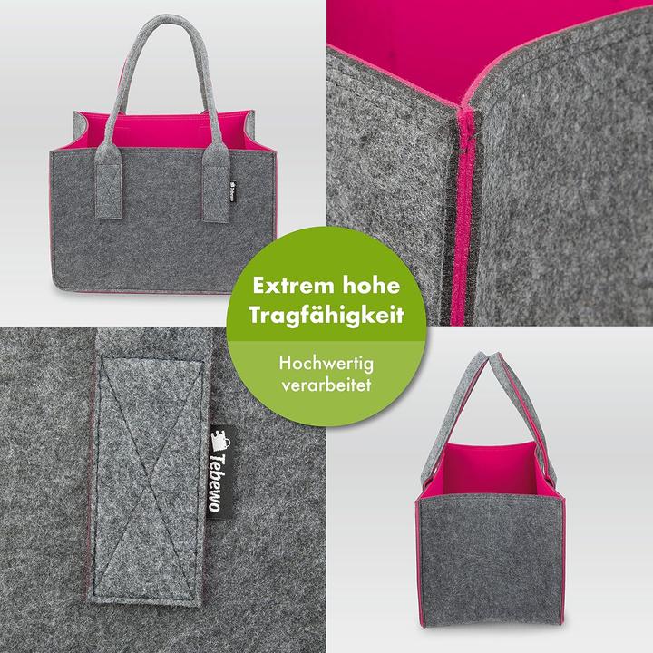 Produktbild Tebewo 2er-Set Faltbare Tragetasche aus Filz