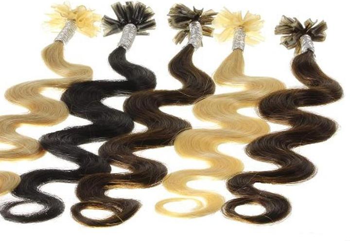 Hair2heart Echt Haarmicroring Loop Extensions für Haarverlängerung (50 cm)