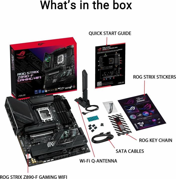Produktbild ASUS ROG STRIX Z890-F GAMING WiFi (LGA 1851, Intel Z890, ATX)