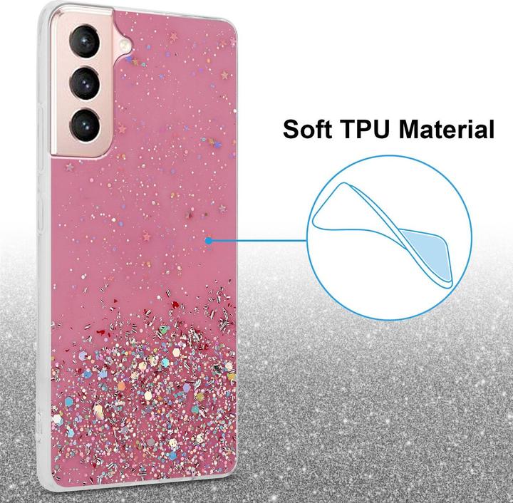 Actual product image Cadorabo TPU cover sparkling glitter (Samsung Galaxy S21 5G)