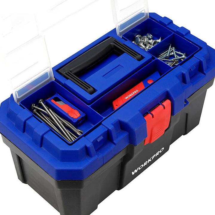 Actual product image Workpro PVC plastic tool box 41 x 23 x 20.5 cm