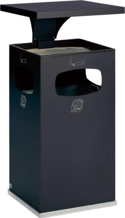 VAR Combi ashtray w. roof Vol. 72 l