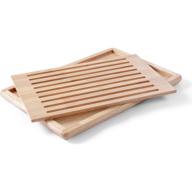 Hendi Brotschneidebrett mit Holzgitter 475x322x20 mm, Schneidebrett, Braun