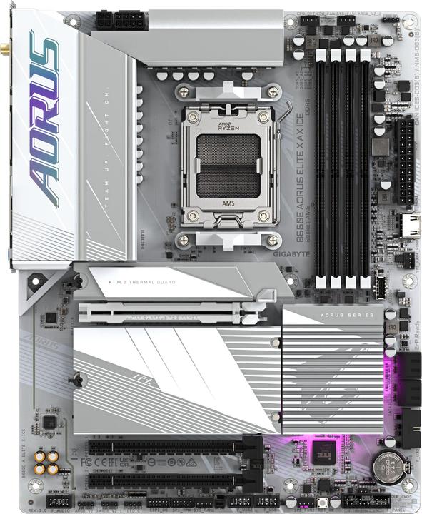 Actual product image Gigabyte B650E AORUS Elite X AX ICE (AM5, AMD B650E, ATX)