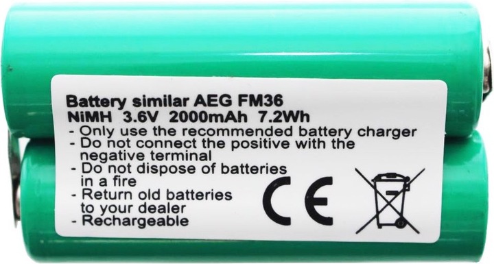 Actual product image AccuCell Battery AEG FM36, Elektrolux
