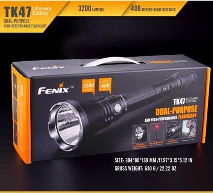 Actual product image Fenix Flashlight TK47UE LED, range max. 700 meters (3200 lm)