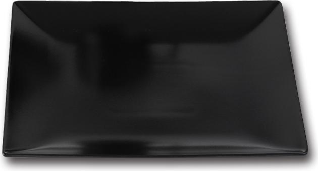 Actual product image Aida Plate flat black square 21cm (1x, 21 cm)
