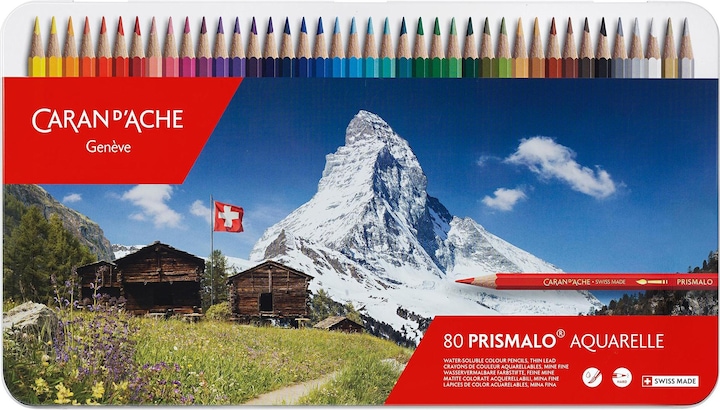 Actual product image Caran d'Ache Prismalo Aquarelle Metallschachtel (Multicoloured, 80 x)
