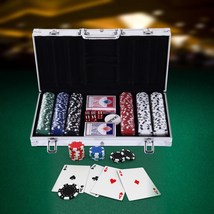 Actual product image Homcom Poker case with 300 chips (English, German)