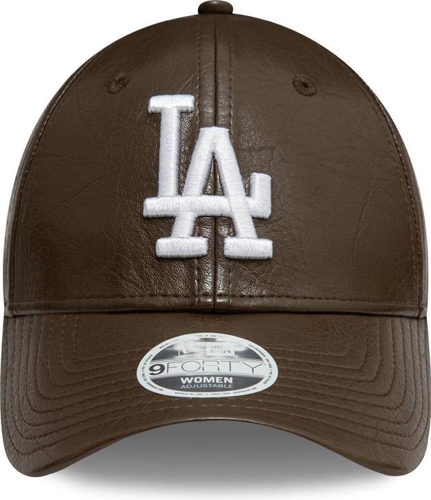 Produktbild New Era 9Forty Damen Cap - KUNSTLEDER LA Dodgers braun