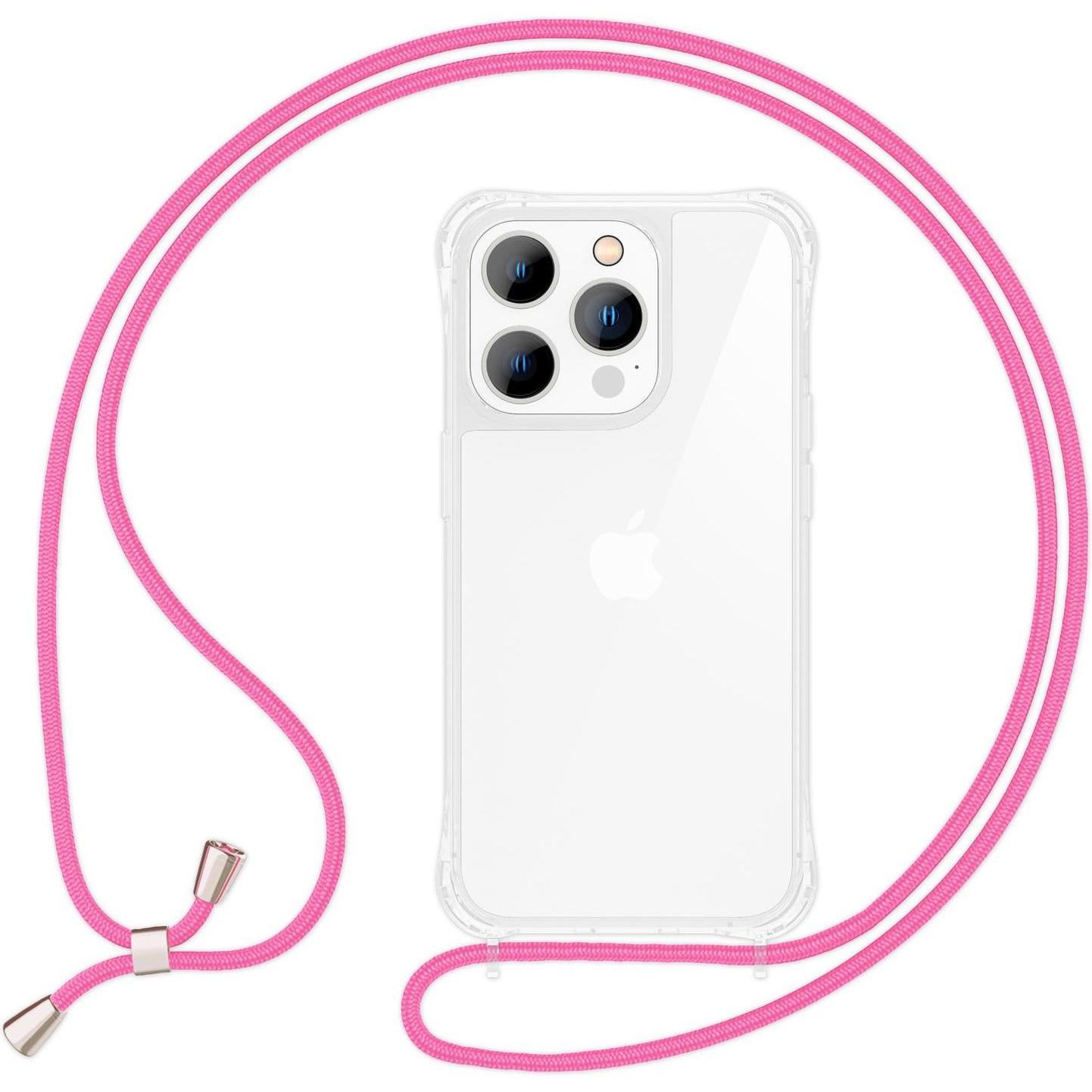 Nalia Hülle mit Kette (Apple iPhone 14 Pro), Smartphone Hülle, Pink