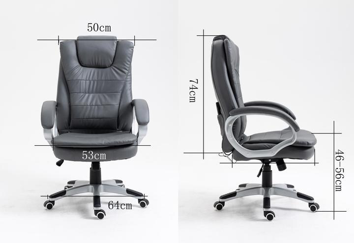 Actual product image Activejet Heated office chair with massage YK7304 grey