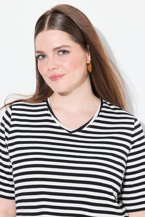 Actual product image Ulla Popken 2 Pack Eco Cotton Striped Tees (56)