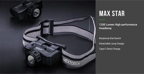 Immagine prodotto Nextorch Lampada frontale a LED MAX STAR (1200 lm)