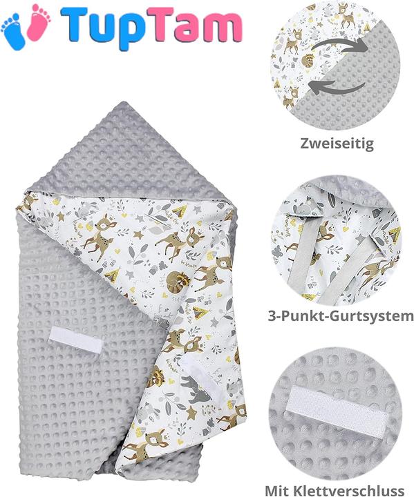Immagine prodotto TupTam 2-teiliges Einschlagdecken-Set (85x85 cm) (85 x 85 cm)