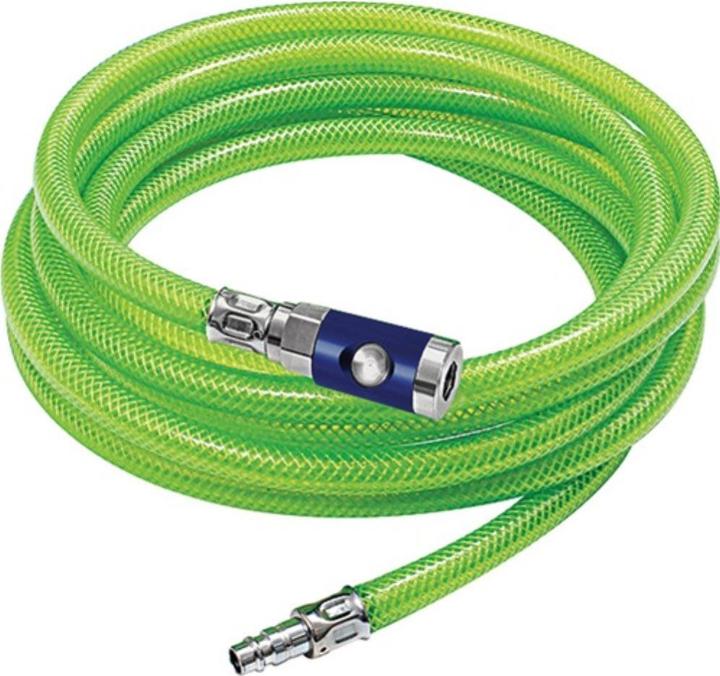 Riegler Kit de tuyau tuyau D.15x9mm L.5m tissu PVC vert fluo raccord de sécurité/embout NW7,4