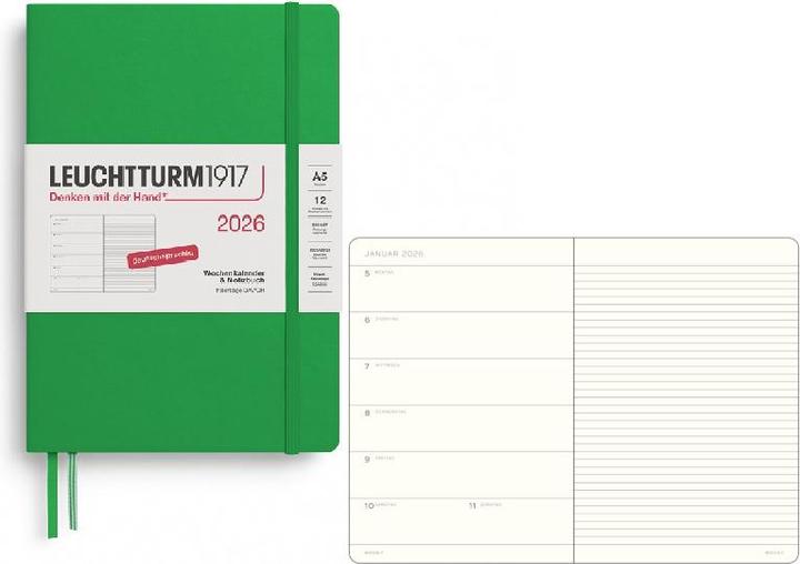 Produktbild Leuchtturm1917 LEUCHTTURM 1W/S MEDIUM HC Spring Leaf (A5, Deutsch)