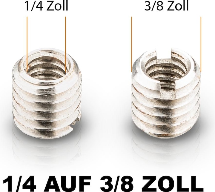 Immagine prodotto Walimex Adattatore di filettatura da 1/4 a 3/8 di pollice set di 5 (Adattatore per stativo)