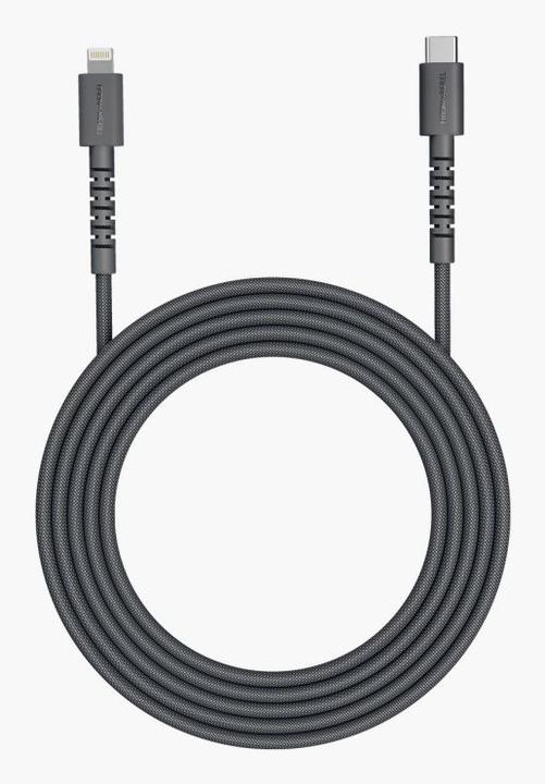 Produktbild Fresh'N Rebel Fresh 'n Rebel USB-C zu Lightning silicon geflochtenes Kabel "FlexWave" 70cm, Storm Grey (0.70 m, 30 W)