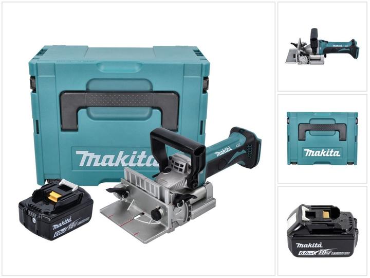 Actual product image Makita DPJ 180 G1J Battery grooving cutter 18 V 100 mm + 1x battery 6,0 Ah + Makpac - without charger