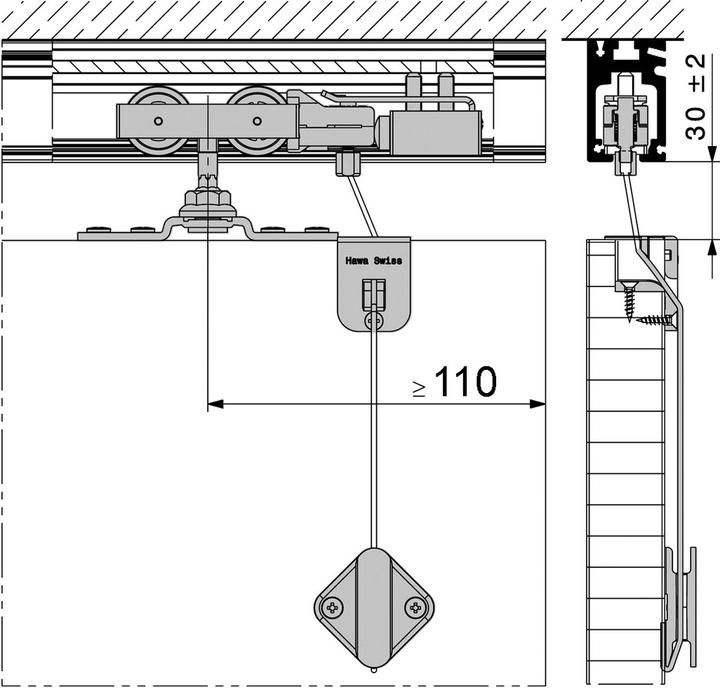 Actual product image HAWA Sliding shutter lock