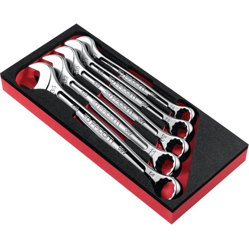 Facom, Schraubenschlüssel, Kombischlüssel-Set (27 mm, 29 mm, 30 mm, 32 mm)