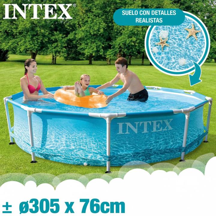 Productafbeelding Intex 3.05M X 76CM STRAND METALEN FRAME ZWEMBADSET (305 x 76 cm)
