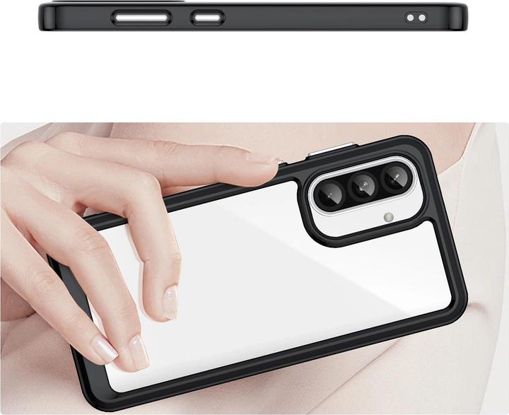 Productafbeelding Hurtel Back panel cover Outer Space Case for Samsung Galaxy A56 Cover with Flexible Frame - Black (Samsung Galaxy A56)