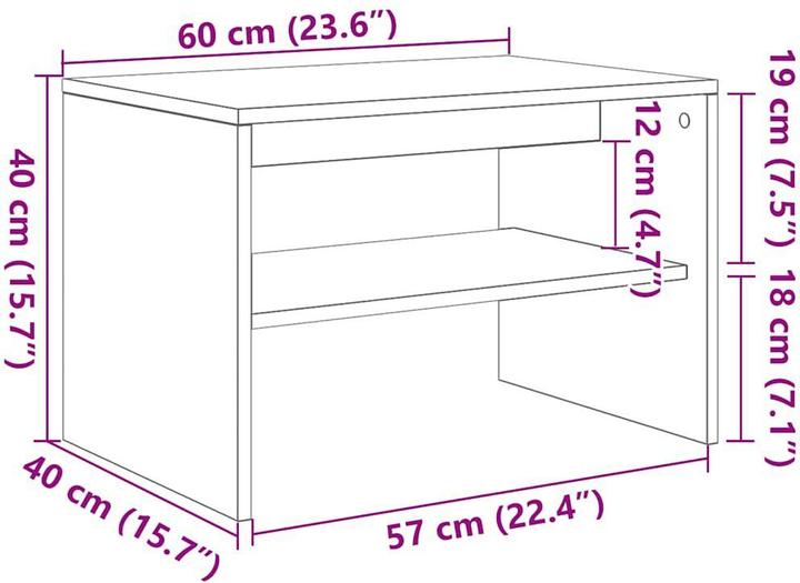 Produktbild vidaXL TV-Schrank (60 x 40 x 40 cm)