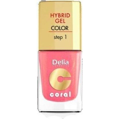 Delia Cosmetics, Smalto per unghie, Cosmetics Coral Hybrid Gel Nail Polish No. 16 Warm Medium Pink 11ml (Rosa medio caldo, Smalto per unghie effetto g